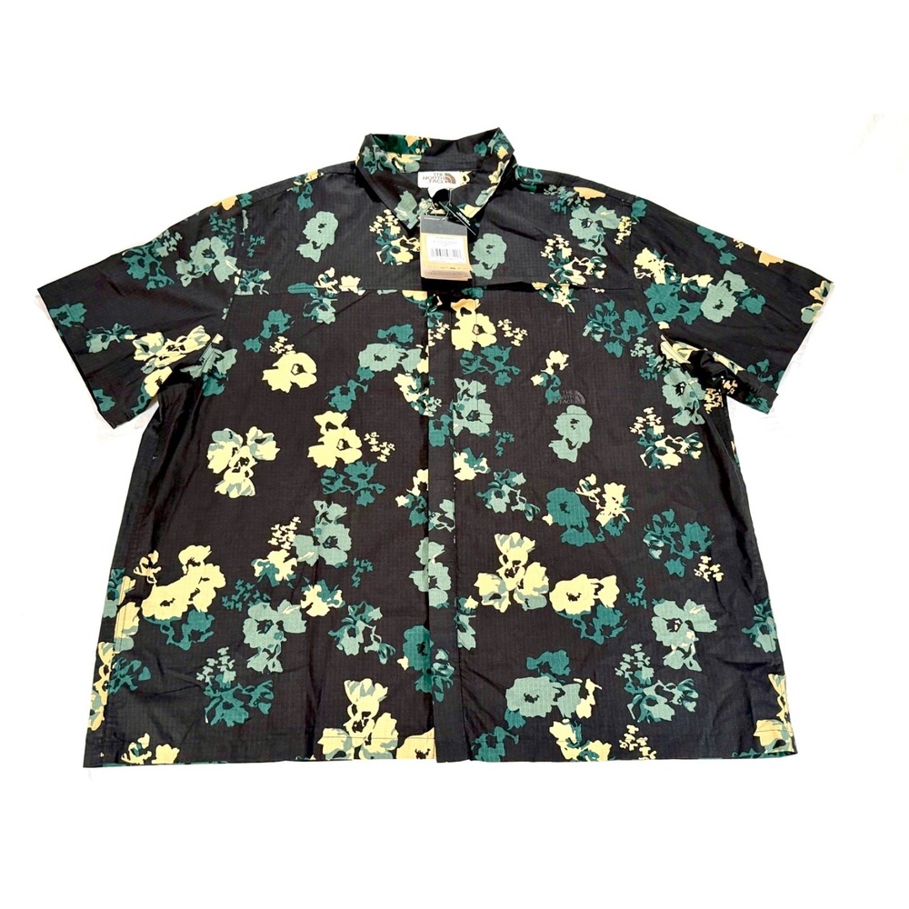 The North Face Heritage Floral Shirt Mens XXL Duck Green NF0A8B76644 NWT